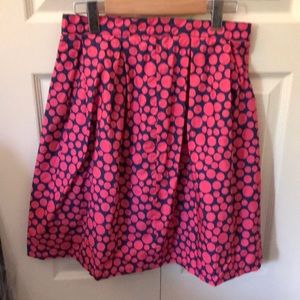 Garnet Hill polka dot cotton skirt size 6p